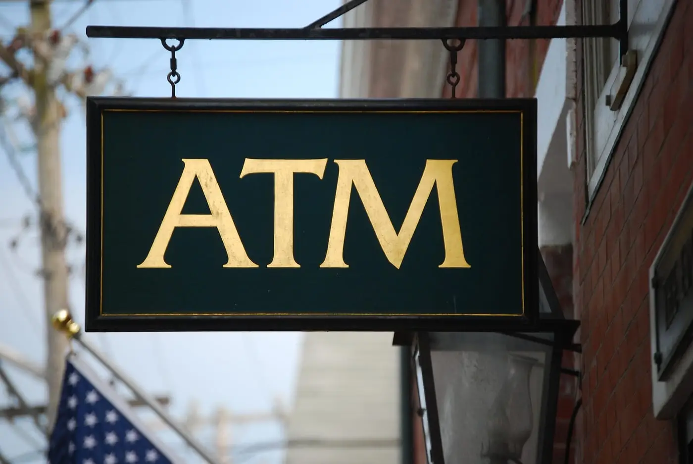Cryptocurrency ATM machine in a retail setting
