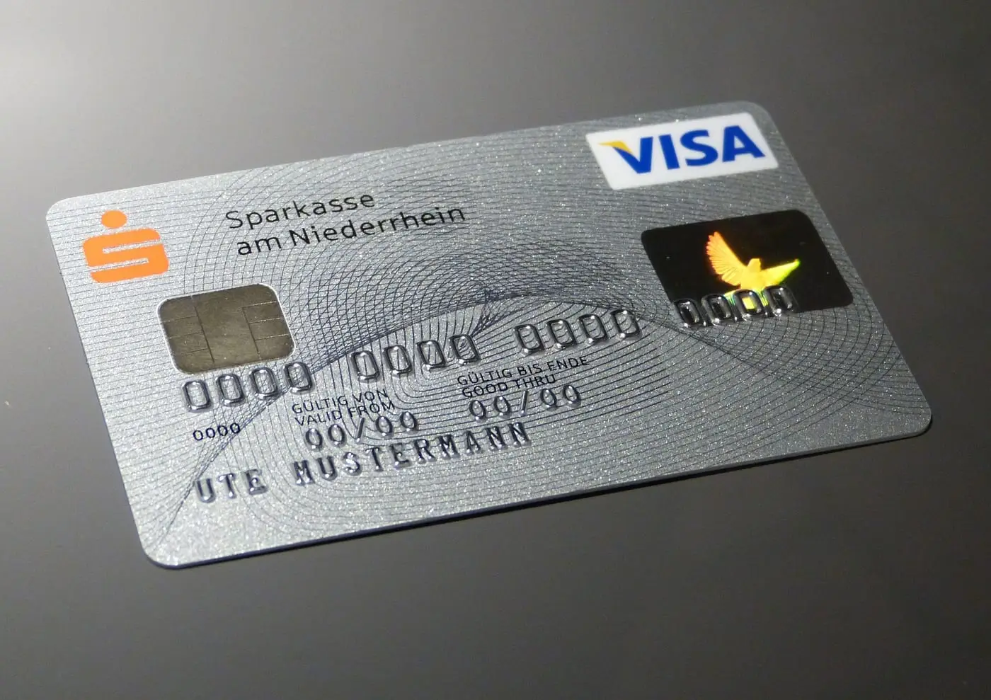 Card being used at a payment terminal